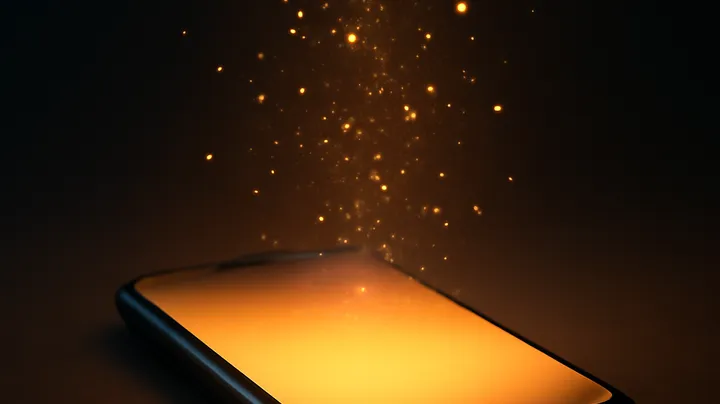 979JILI COM Modern phone with glowing screen